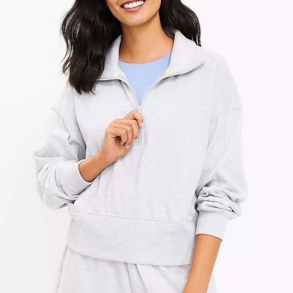 Lou & Grey Tops - NWT L&G Fluffy Fleece Zip Top